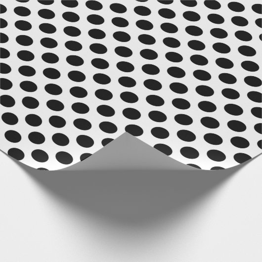 Polka Dots, Polka Dot Pattern, Schwarz und Weiß Geschenkpapier (Ecke)