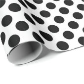 Polka Dots, Polka Dot Pattern, Schwarz und Weiß Geschenkpapier (Rolleneckpunkt)