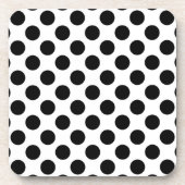 Polka Dots, Polka Dot Pattern, Schwarz und Weiß Getränkeuntersetzer (Vorderseite)