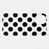 Polka Dots, Polka Dot Pattern, Schwarz und Weiß iPhone Hülle (Rückseite (Horizontal))