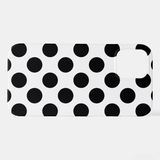 Polka Dots, Polka Dot Pattern, Schwarz und Weiß iPhone Hülle (Rückseite (Horizontal))