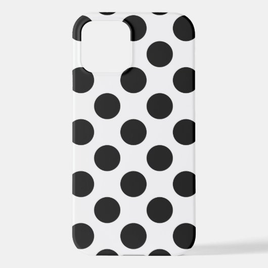 Polka Dots, Polka Dot Pattern, Schwarz und Weiß iPhone Hülle (Rückseite)