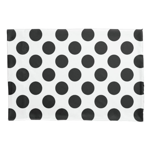 Polka Dots, Polka Dot Pattern, Schwarz und Weiß Kissenbezug (Vorderseite)