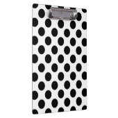 Polka Dots, Polka Dot Pattern, Schwarz und Weiß Klemmbrett (Rechts)