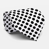 Polka Dots, Polka Dot Pattern, Schwarz und Weiß Krawatte (Gerollt)