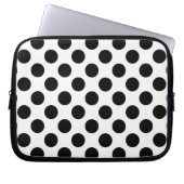 Polka Dots, Polka Dot Pattern, Schwarz und Weiß Laptopschutzhülle (Vorderseite)