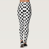 Polka Dots, Polka Dot Pattern, Schwarz und Weiß Leggings (Rückseite)