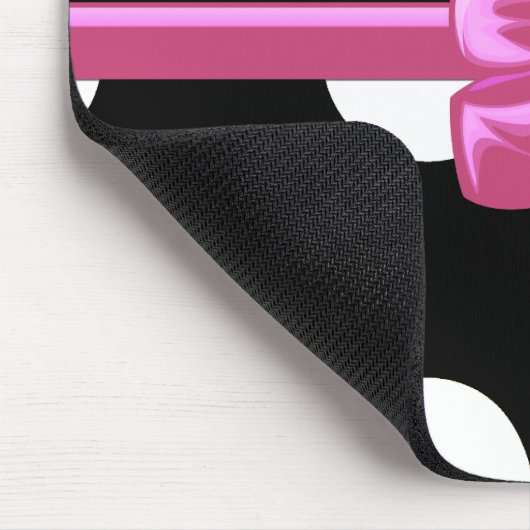 Polka Dots, Polka Dot Pattern, Schwarz und Weiß Mousepad (Ecke)