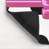 Polka Dots, Polka Dot Pattern, Schwarz und Weiß Mousepad (Ecke)