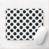Polka Dots, Polka Dot Pattern, Schwarz und Weiß Mousepad (Mit Mouse)