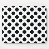 Polka Dots, Polka Dot Pattern, Schwarz und Weiß Mousepad (Vorne)