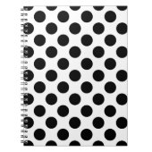 Polka Dots, Polka Dot Pattern, Schwarz und Weiß Notizblock (Vorderseite)
