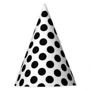 Polka Dots, Polka Dot Pattern, Schwarz und Weiß Partyhütchen