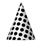 Polka Dots, Polka Dot Pattern, Schwarz und Weiß Partyhütchen (Links)