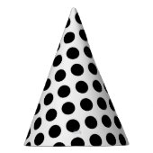 Polka Dots, Polka Dot Pattern, Schwarz und Weiß Partyhütchen (Rechts)