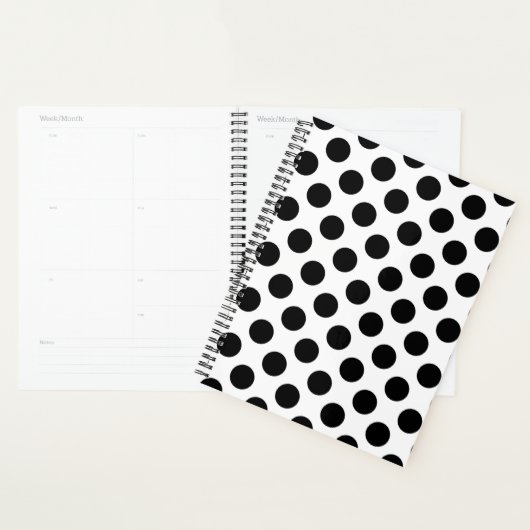 Polka Dots, Polka Dot Pattern, Schwarz und Weiß Planer (Anzeige)