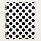 Polka Dots, Polka Dot Pattern, Schwarz und Weiß Planer (Vorderseite)