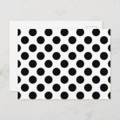 Polka Dots, Polka Dot Pattern, Schwarz und Weiß Postkarte (Vorne/Hinten)