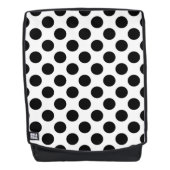 Polka Dots, Polka Dot Pattern, Schwarz und Weiß Rucksack (Vorderseite)