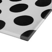 Polka Dots, Polka Dot Pattern, Schwarz und Weiß Schneidebrett (Ecke)