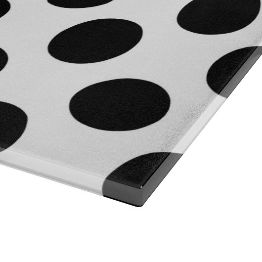 Polka Dots, Polka Dot Pattern, Schwarz und Weiß Schneidebrett (Ecke)