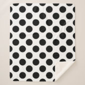 Polka Dots, Polka Dot Pattern, Schwarz und Weiß Sherpadecke (Vorderseite)
