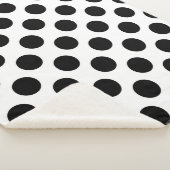 Polka Dots, Polka Dot Pattern, Schwarz und Weiß Sherpadecke (3/4)