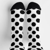 Polka Dots, Polka Dot Pattern, Schwarz und Weiß Socken (Oben)
