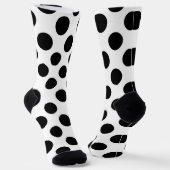 Polka Dots, Polka Dot Pattern, Schwarz und Weiß Socken (Gewinkelt)