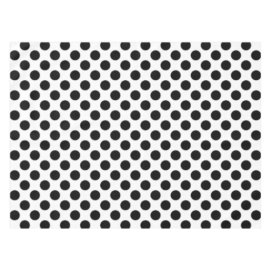Polka Dots, Polka Dot Pattern, Schwarz und Weiß Tischdecke (Vorderseite (Horizontal))