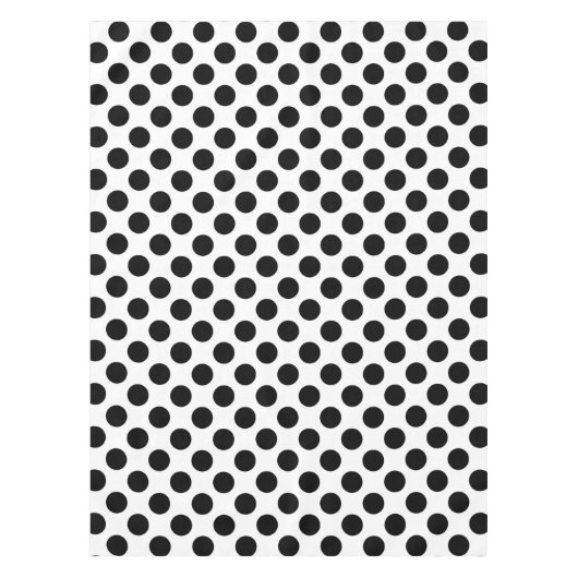 Polka Dots, Polka Dot Pattern, Schwarz und Weiß Tischdecke (Vorderseite)