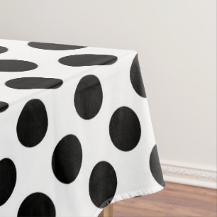 Polka Dots, Polka Dot Pattern, Schwarz und Weiß Tischdecke