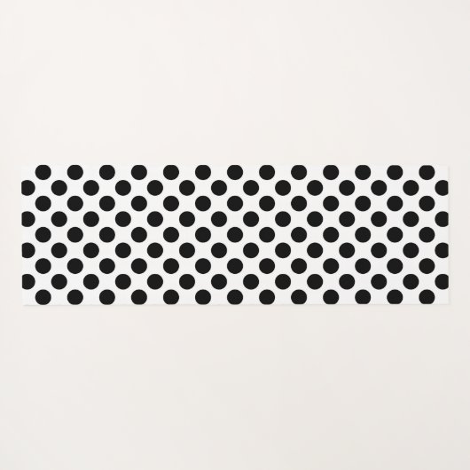 Polka Dots, Polka Dot Pattern, Schwarz und Weiß Yogamatte (Rückseite (Horizontal))