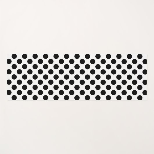 Polka Dots, Polka Dot Pattern, Schwarz und Weiß Yogamatte (Vorderseite (Horizontal))