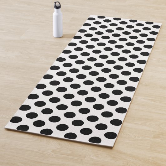 Polka Dots, Polka Dot Pattern, Schwarz und Weiß Yogamatte (Beispiel)