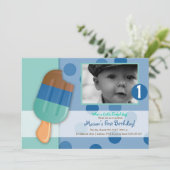 Polka Dots & Popsicles Einladung (Stehend Vorderseite)