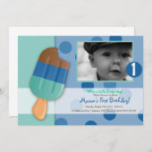 Polka Dots & Popsicles Einladung (Vorne/Hinten)