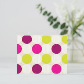 Polka Dots Postcard Postkarte (Stehend Vorderseite)