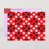 Polka dots postkarte (Vorne/Hinten)