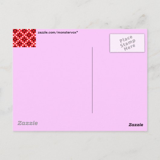 Polka dots postkarte (Rückseite)