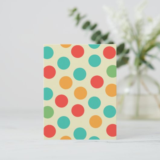 Polka Dots Postkarte (Stehend Vorderseite)