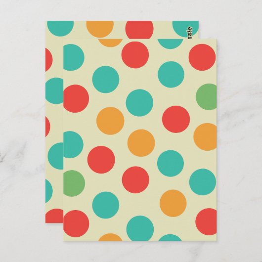 Polka Dots Postkarte (Vorne/Hinten)