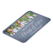 Polka Dots Pre-K Graduate 3 Fotos Textile Textur Magnet (Linke Seite)