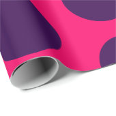 Polka Dots purple hot pink birthday Geschenkpapier (Rolleneckpunkt)