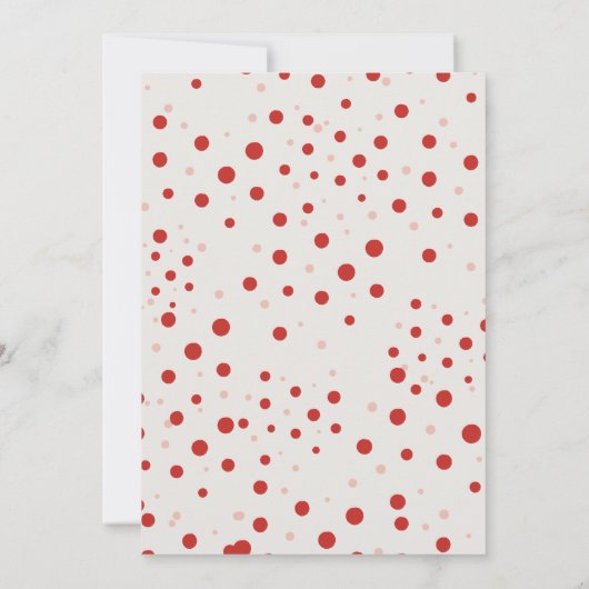 Polka Dots Red Balloon Bereit zum Pop Einladung (Rückseite)