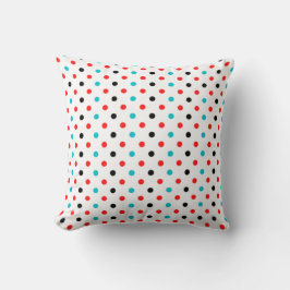 Polka Dots Red Blue Black Polka Dots Pattern Kissen