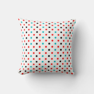 Polka Dots Red Blue Black Polka Dots Pattern Kissen