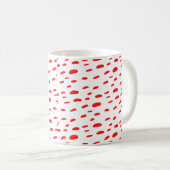 Polka Dots Red Polka Dots Dalmatiner Muster Kaffeetasse (VorderseiteRechts)