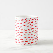 Polka Dots Red Polka Dots Dalmatiner Muster Kaffeetasse (Mittel)