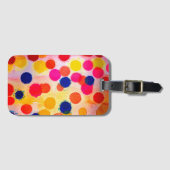 Polka dots Regenbogenwasserklon Gepäckanhänger (Vorderseite (Horizontal))
